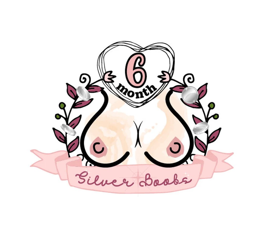 6 Month Milestone: Silver Boobs - Sticker