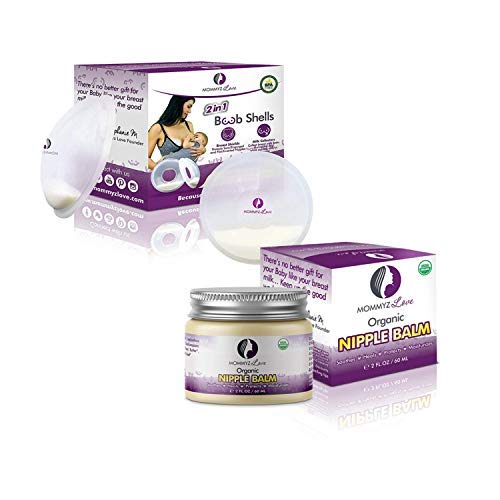 Breast Feeding Essentials Kit: Breast Shell & Milk Catcher + Nipple Cream
