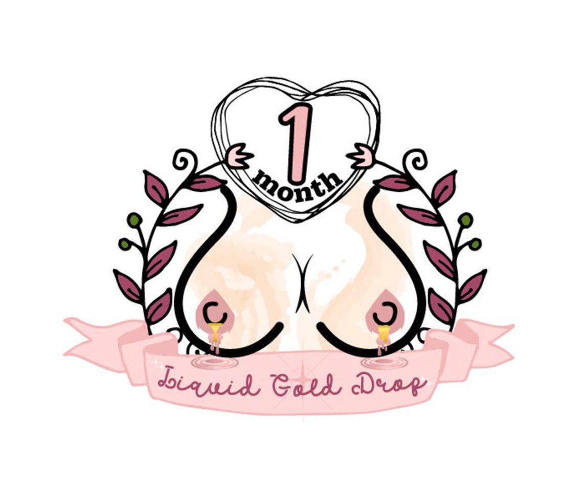 Breastfeeding Award Sticker 1 Month - Liquid Gold Drop