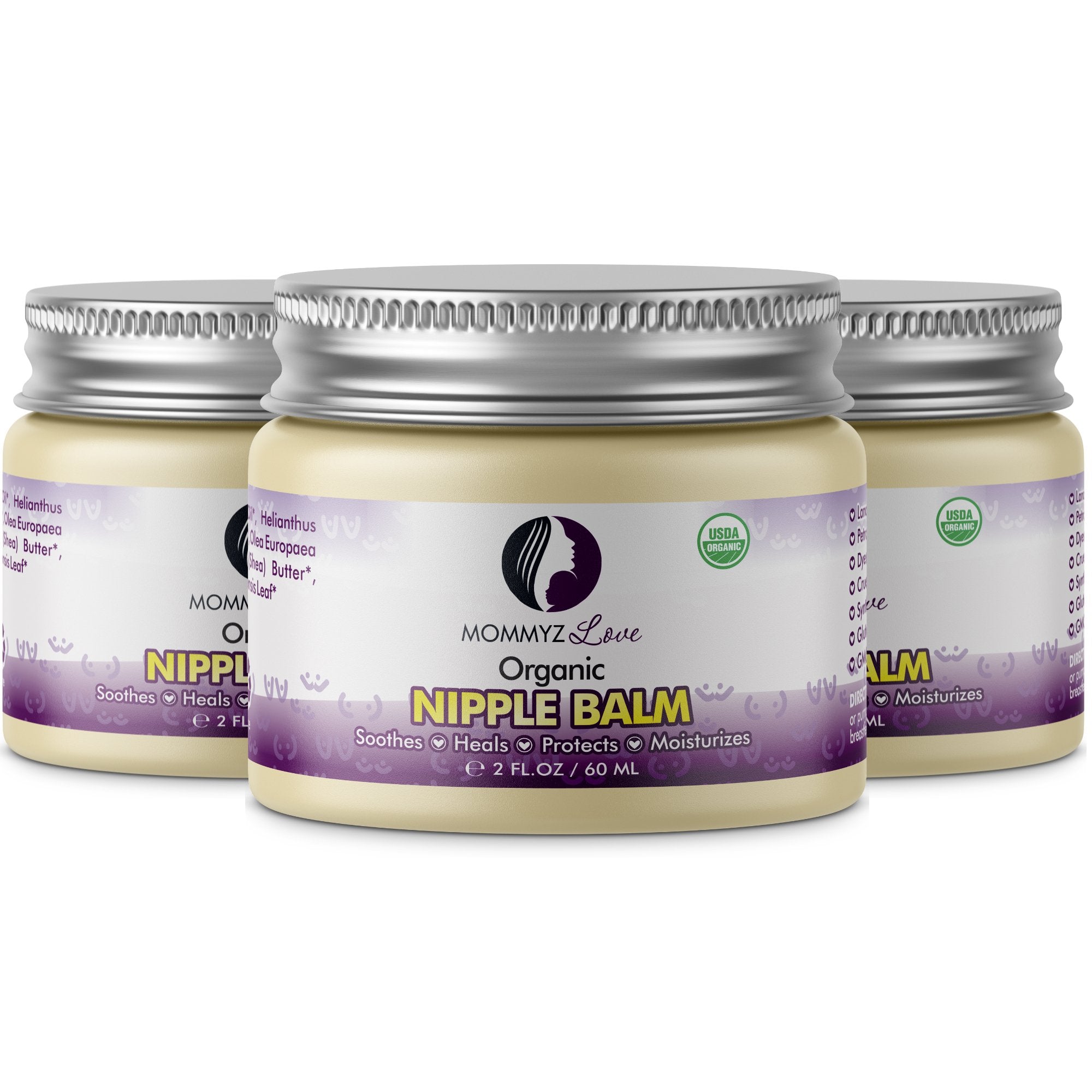 Breastfeeding Nipple Cream to Relieve Sore - Dry and Cracked Nipples, 2oz, 1 Jar