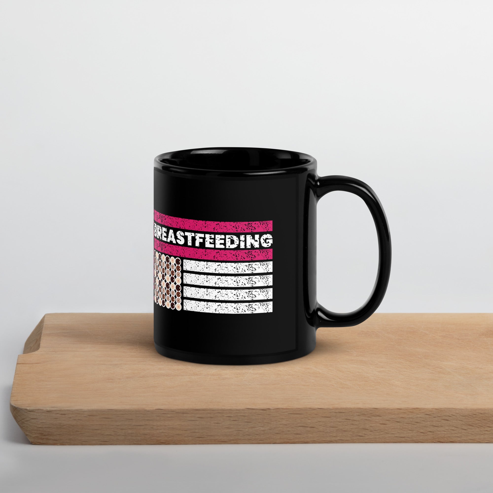 Freedom to Breastfeed - Black Glossy Mug