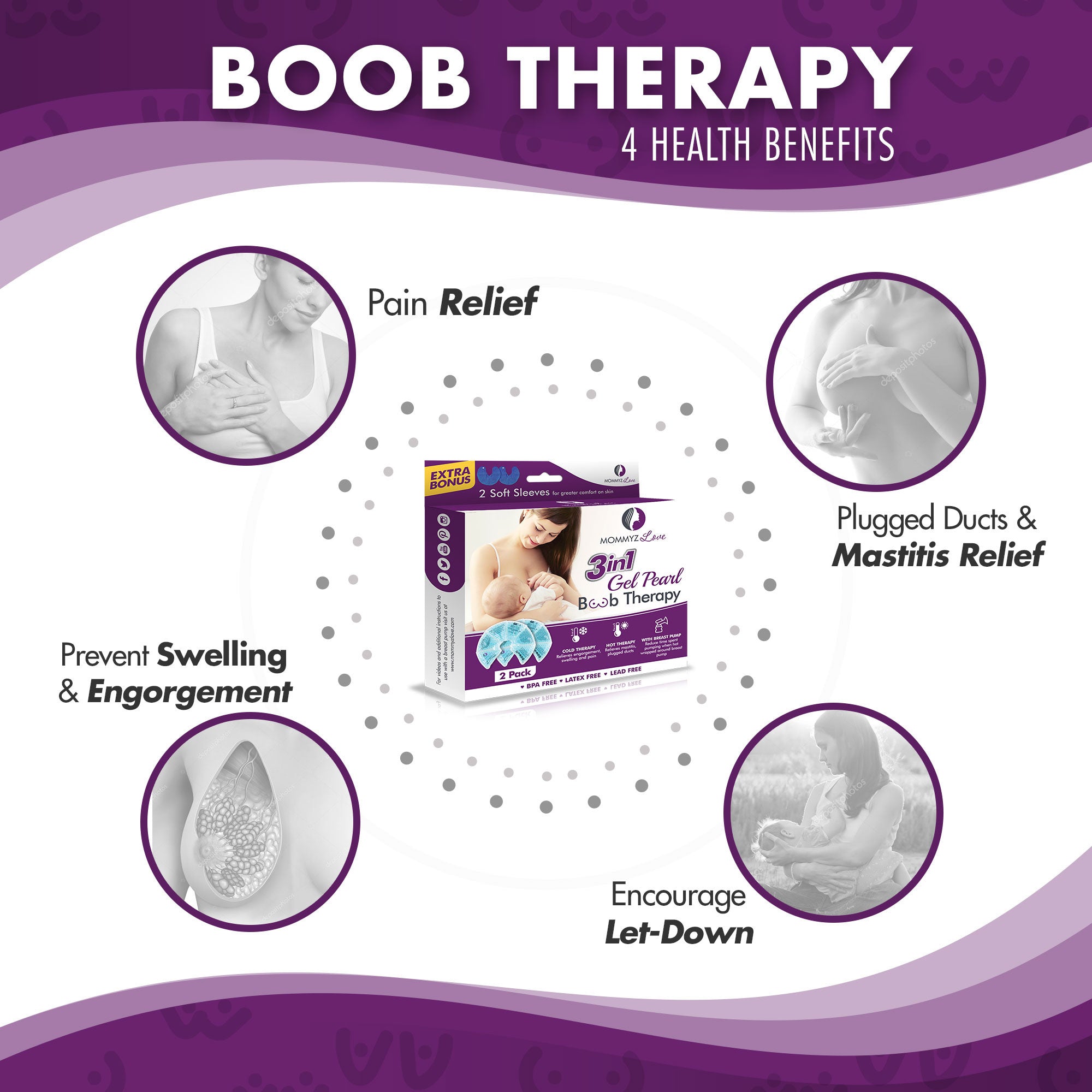 Gel Nursing Pads For Hot And Cold Breast Therapy + Disposable Ultra Thin Extra Absorbent Nursing Pads