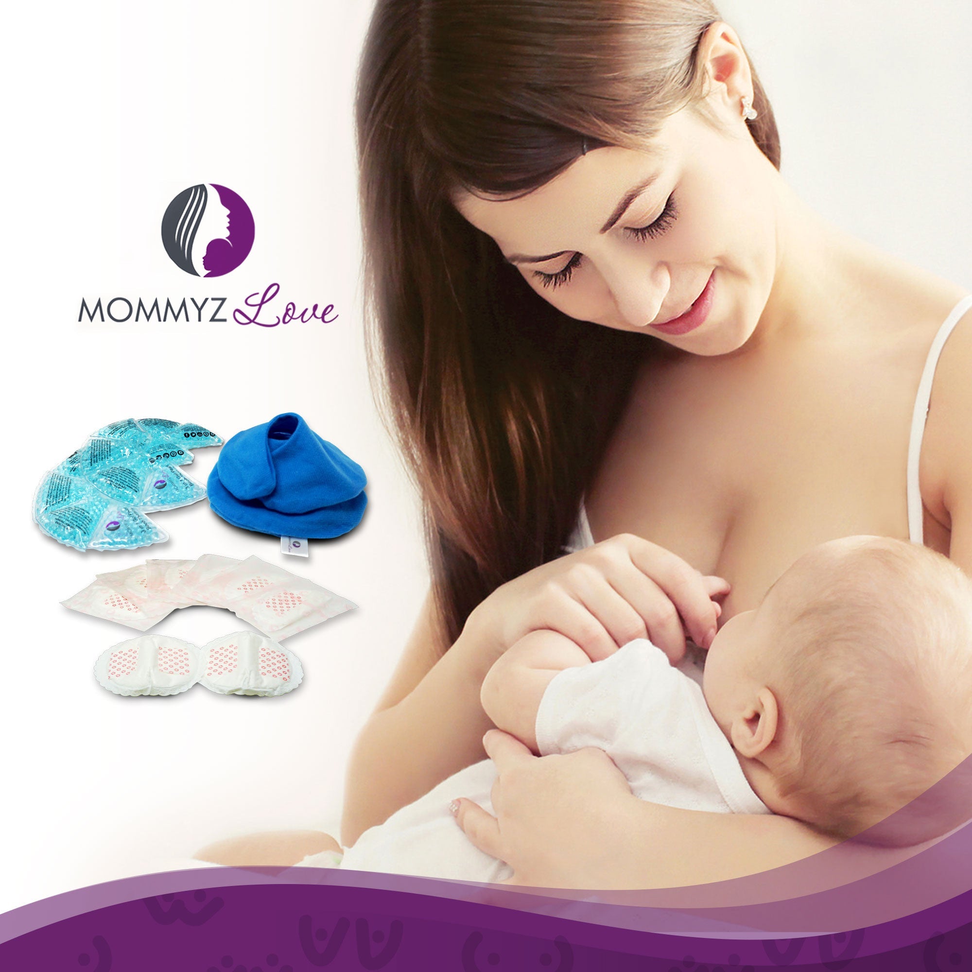 Gel Nursing Pads For Hot And Cold Breast Therapy + Disposable Ultra Thin Extra Absorbent Nursing Pads
