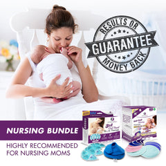 Gel Nursing Pads For Hot And Cold Breast Therapy + Washable Organic Bamboo Nursing Pads