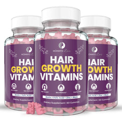 Hair Growth Vitamins - Biotin Gummies for Healthier Hair, Skin and Nails.