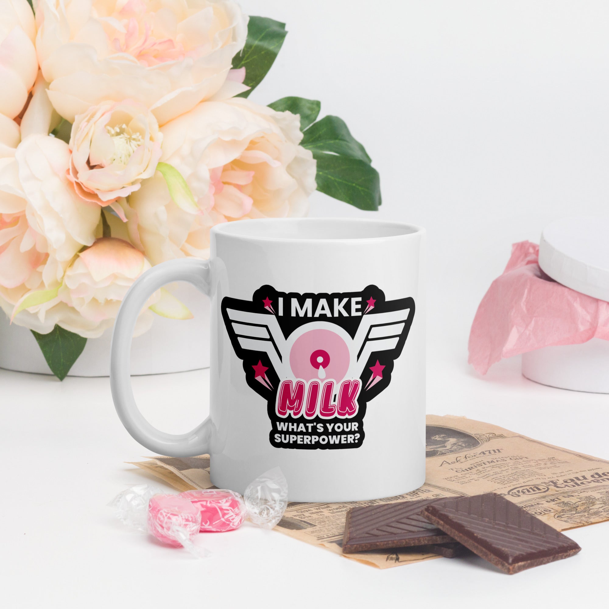 I Make Milk - White glossy mug