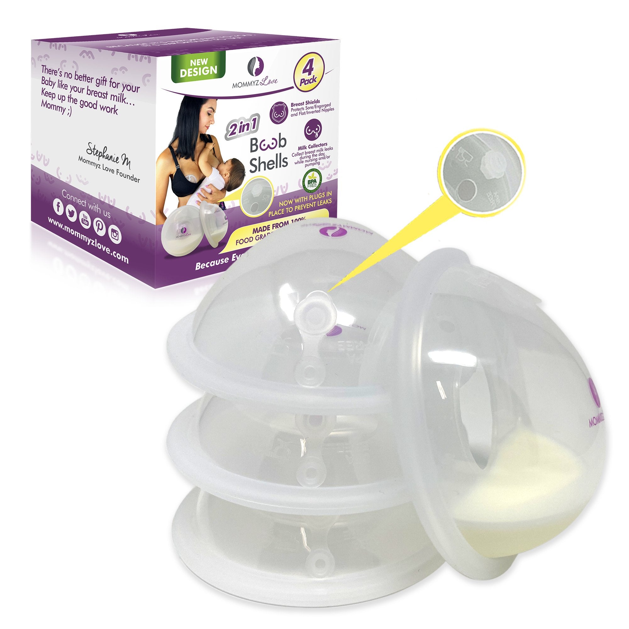 Mommyz Love Breast Shell & Milk Catcher for Breastfeeding