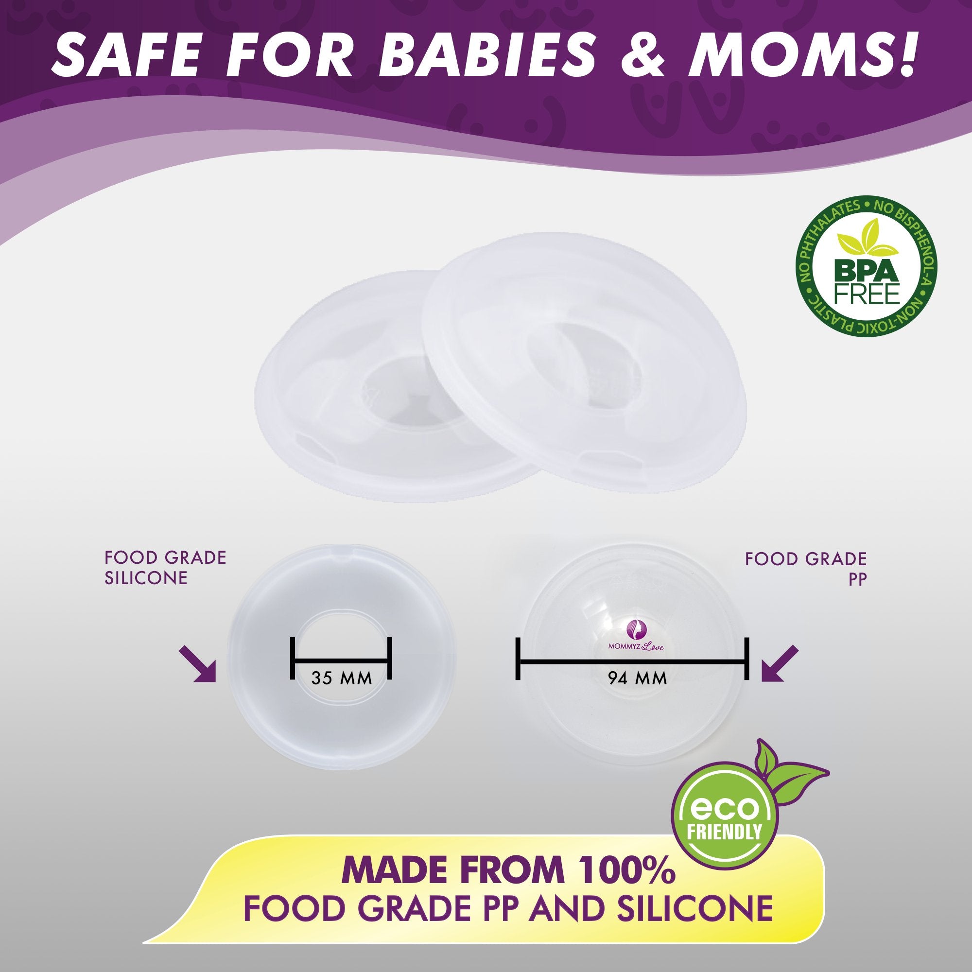 Mommyz Love Breast Shell & Milk Catcher for Breastfeeding