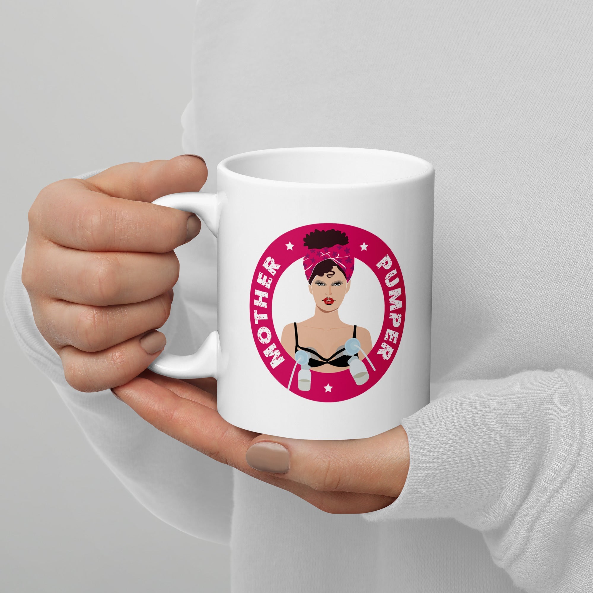 Mother Pumper - White glossy mug