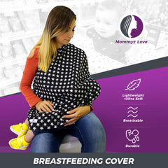 4 in 1 Multi Use Nursing Cover, Breastfeeding Cover, Car Seat Cover for Baby, 1 Pack