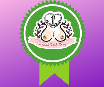 Breastfeeding Award Sticker 1 Month - Liquid Gold Drop