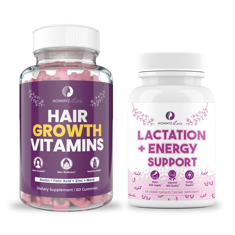 Lactation Supplement Capsules + Postnatal Vitamins and Biotin Gummies