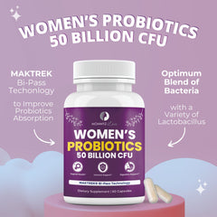 Women's Probiotics Capsules + Biotin Gummies for Hair Growth, Radiant Skin, and Strong Nails