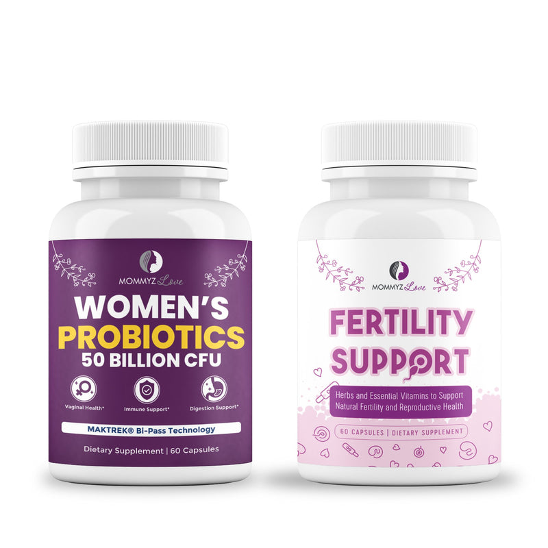 Women's Probiotics Capsules + Prenatal Vitamins for Healthy Ovarian Function